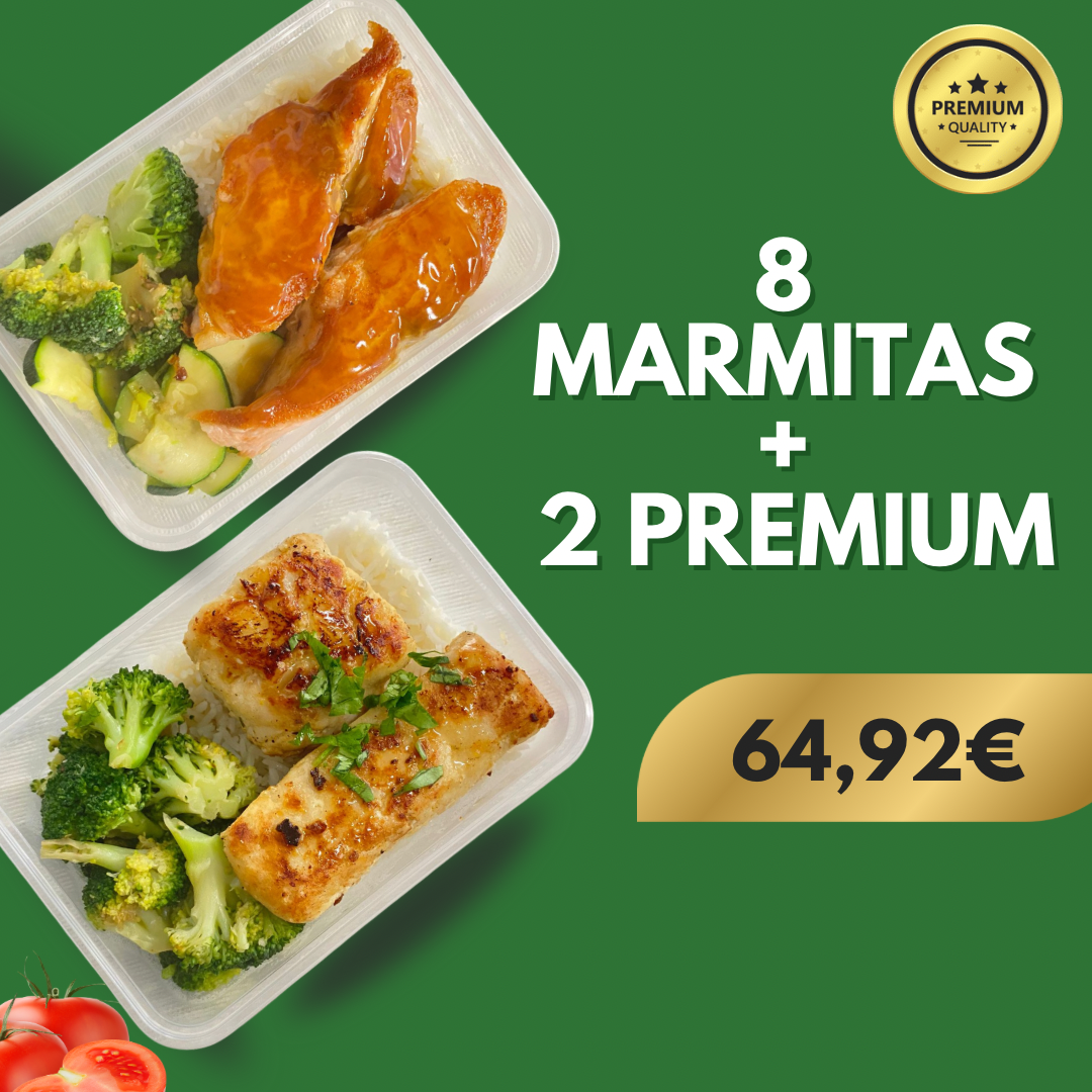 8 Refeições + 2 Opções Menu Premium 350g.