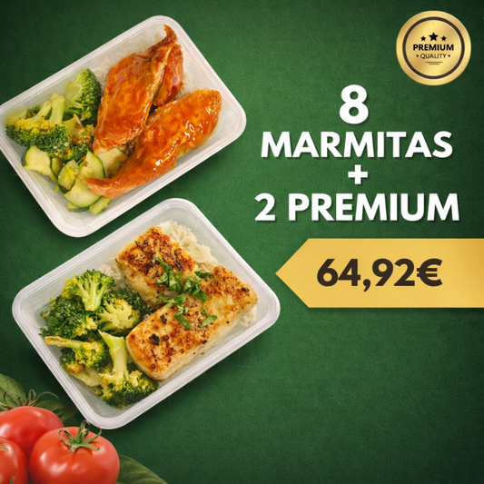 8 Refeições + 2 Opções Menu Premium 350g.